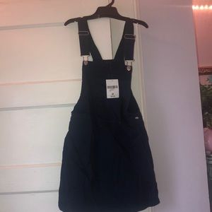 Woman’s navy overalls dress